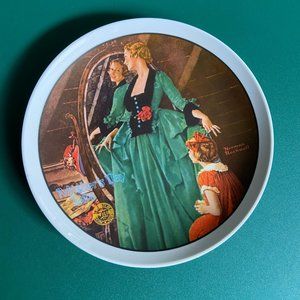 Two Norman Rockwell Mother's day plates 1984 "Grandma's Courting Dress"